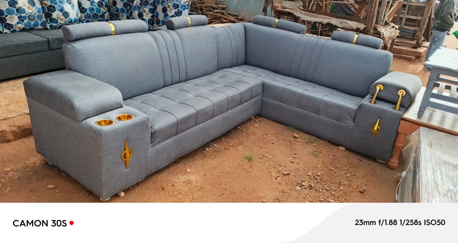L shape seat